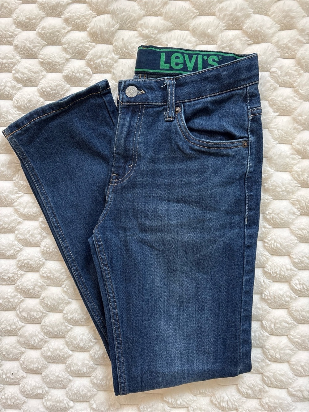 Levis 511 youth 27”x29” 14 reg Jeans Blue Denim Adjustable Waistband Straight Fi